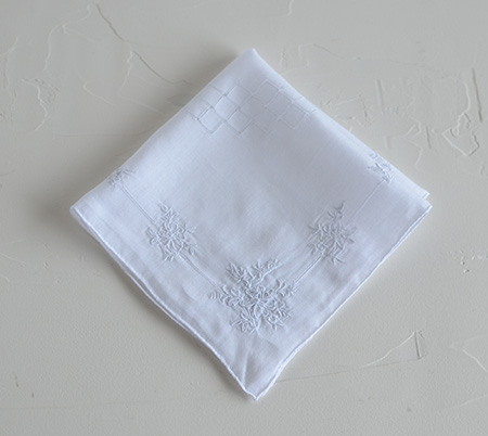 ボビンレースウエディングハンカチ