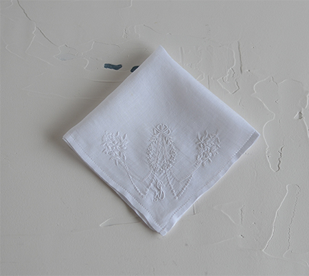 細レースウエディングハンカチ