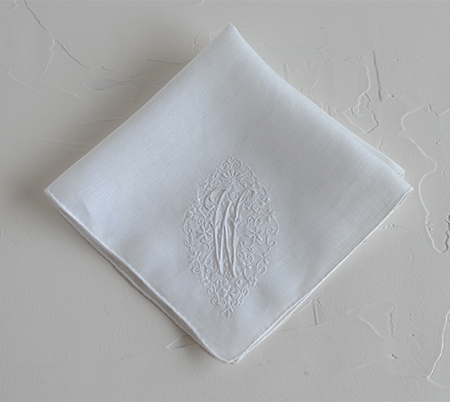 ボビンレースウエディングハンカチ