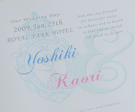 ウエディング台紙　メダイユ